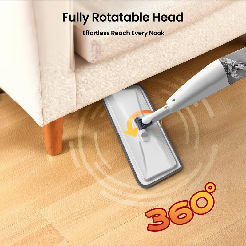 The Multifunctional Microfiber Spray Mop Comes with a Replaceable Mop Pad-perfect for Wet and Dry Cleaning on Hardwood, Laminate Floors, Tiles, and Ceramic Surfaces-perfect for Kitchen, Bathroom, and Living Room Use, and Comes with an Extended Han