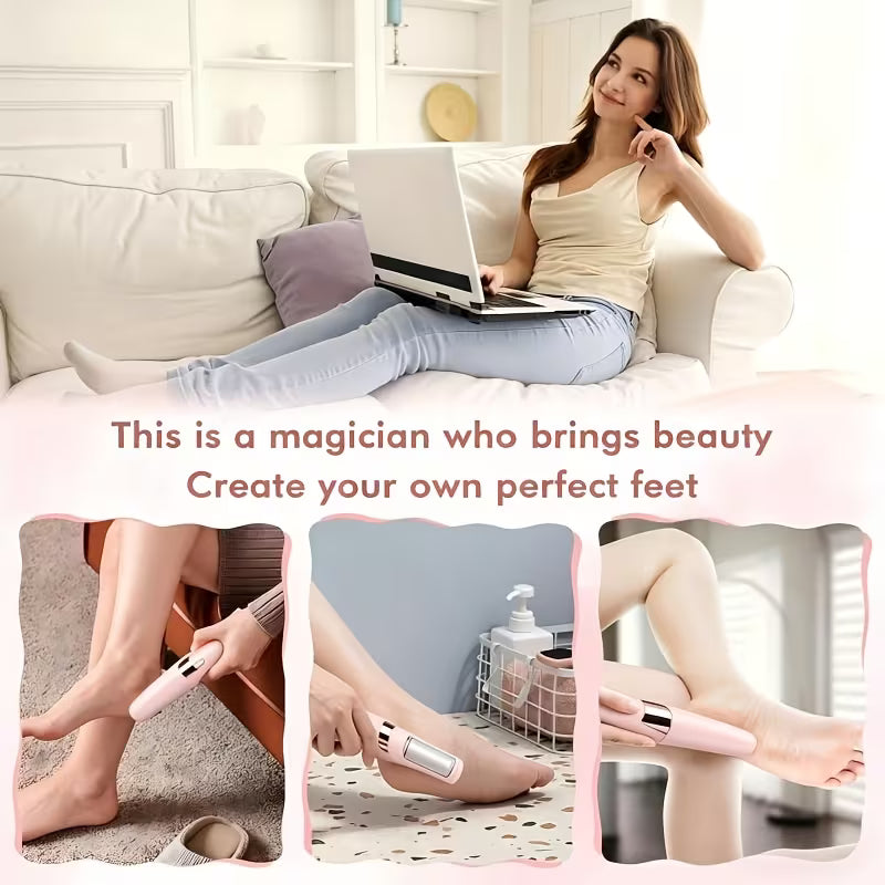 Rechargeable Electric Foot Remover, Portable Electronic Foot Exfoliator, Professional Foot Care, Ideal for Dry, Hard, And Cracked Dead Skin, The Perfect Gift for Foot Care