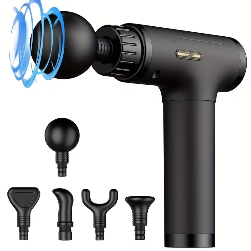 Massage Gun, Deep Tissue Massage Gun for Athletes, Full-Body Back And Arm Massage, Percussion Massager with 6 Massage Heads, Suitable for Sports And Fitness, Gift for Parents, Halloween Gifts
