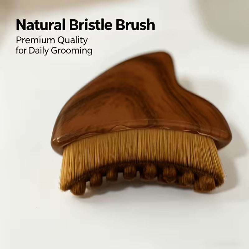 [ Lymphatic Face Brush ] Large Super Soft Lymphatic Drainage Facial Brush, Chin Contour Massager With Ergonomic Angled Head, Dry Cleansing Brush For Face Massage, Loose Powder Blush, Face Cream & Body Lotion - Multifunctional