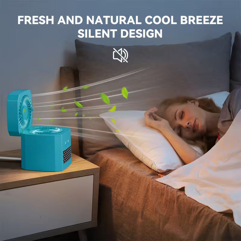 2in 1 Heater Fan Combo, 400W Portable Space Heater with 3 Speed Adjustable Temperature Multifunctional Dual-purpose Heater for Both Cooling And Heating, Home Mini Electric Heater, Office Desktop Heater, Portable And Movable Silent Heater