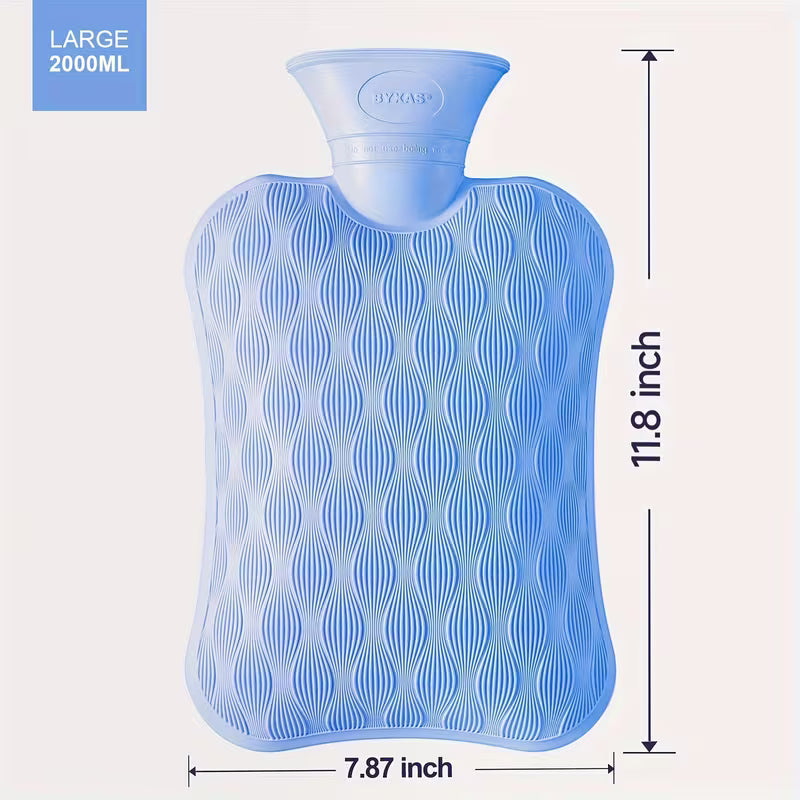 BYXAS 67.63oz Large Hot/Cold Water Bag with Ergonomic Handle & Spill-Proof Lid - 67.63oz Capacity, 3-Color (Purple, ) - for Muscle, Back, Neck, Shoulderv