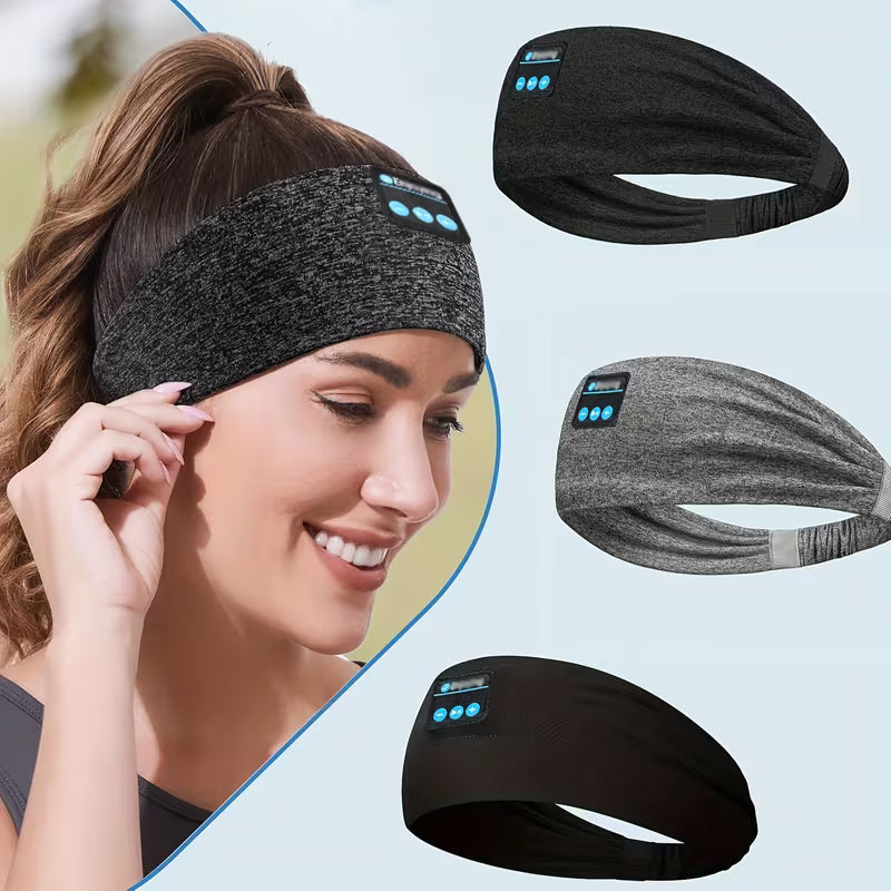 Wireless Headband Headphones - Headset With HD Speakers, USB Charging, Push Button Volume Control - Rechargeable Lithium Polymer Battery, Compatible With Cellphones, Non-Waterproof Plastic Material