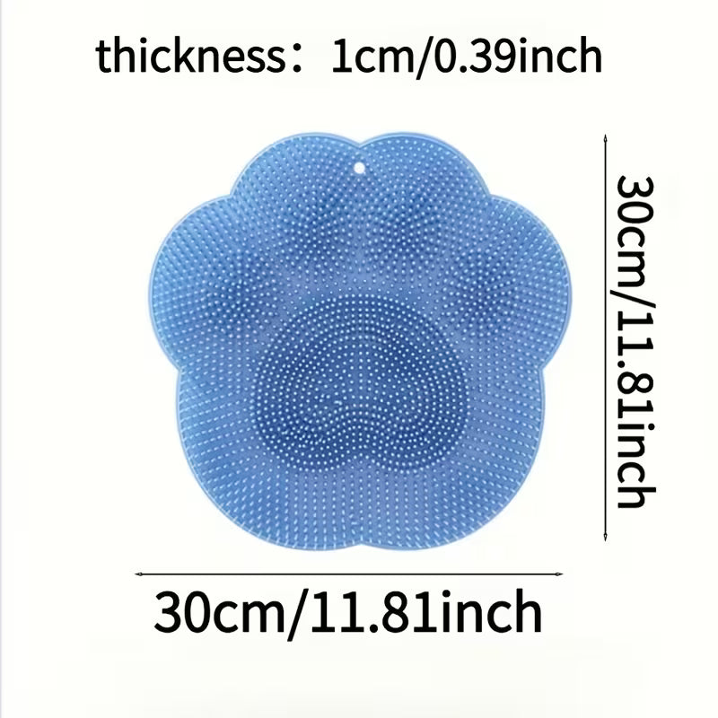Multifunctional Bath Massage Mat, Anti-slip Scrubbing Mat Integrating Foot and Back Scrubbing for Showers, Household Bathroom Bathing Cleaning Accessories