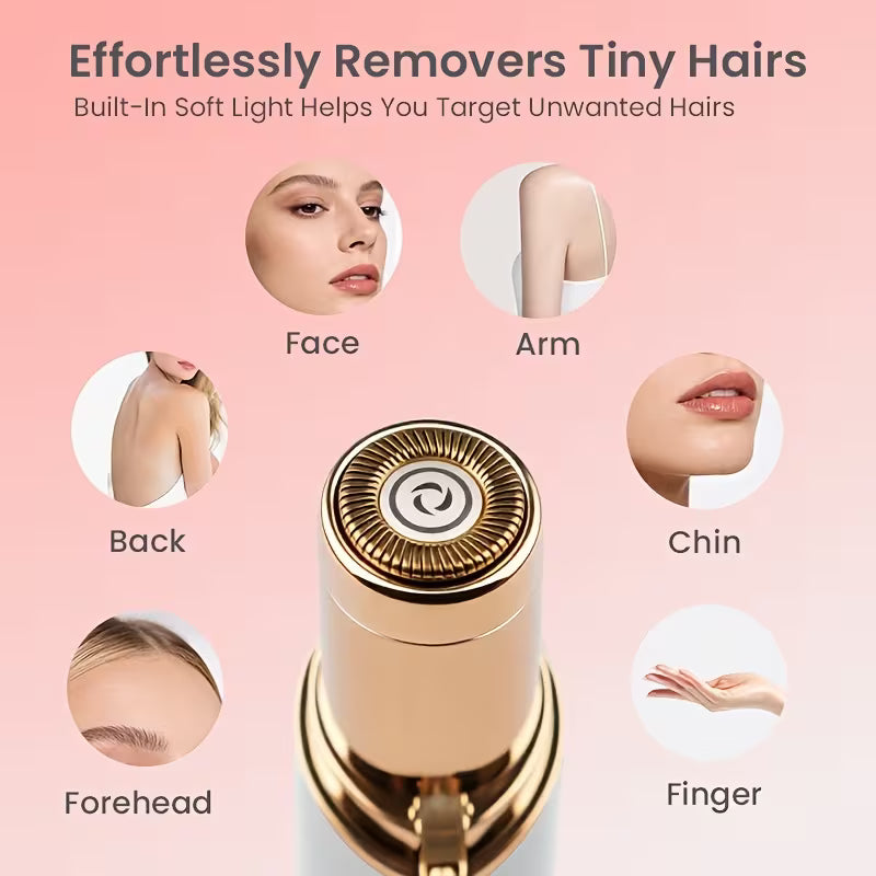 Female Facial Epilator, Female Facial Trimmer, Eyebrow Facial Razor, Painless Epilator, Dual Purpose For Home Travel, For Lips, Body, Arms, Beard, Hair And Chin.