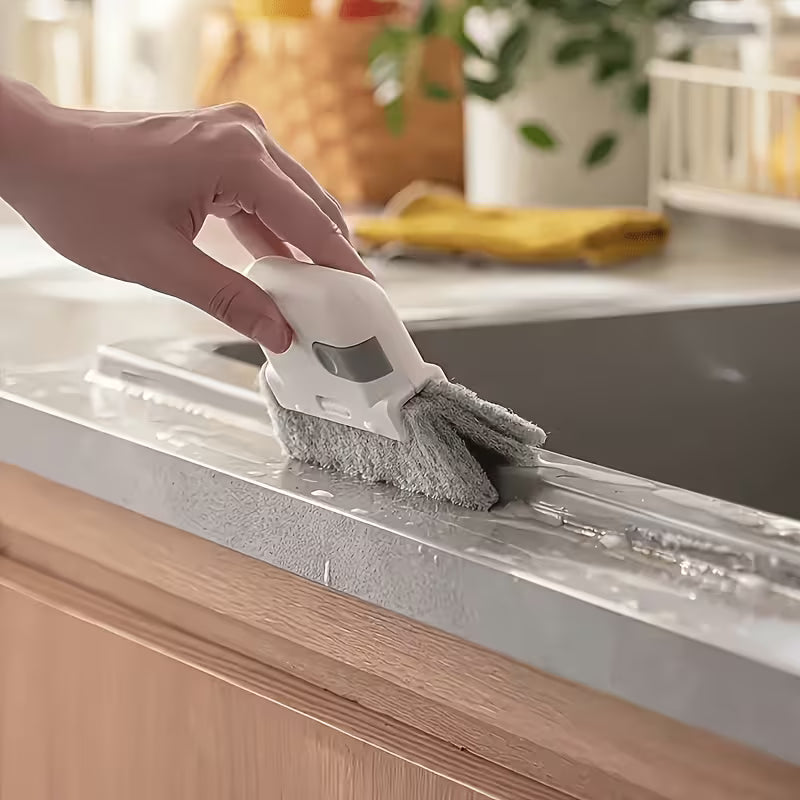 2pcs Window Track Gap Cleaning Brush, Slender Crevice Groove Cleaner for Sliding Door Kitchen Household Deep Tidying