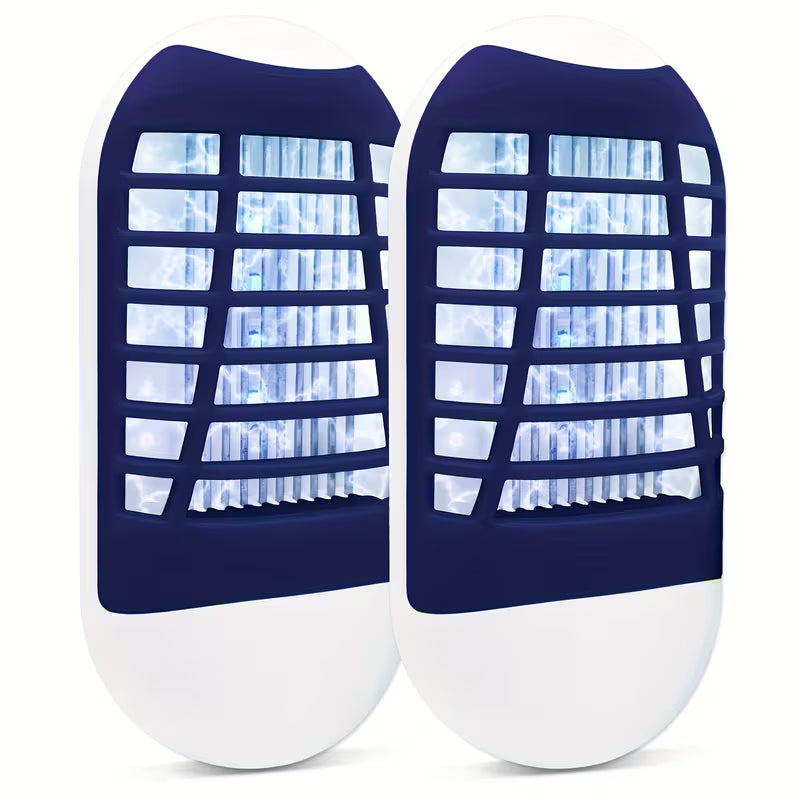 2 Pack Plug In Bug Zappers Indoor Flying Insect Trap, Electronic Mosquito Zappers Gnat Traps with LED Light for Bedroom, Kitchen, Office