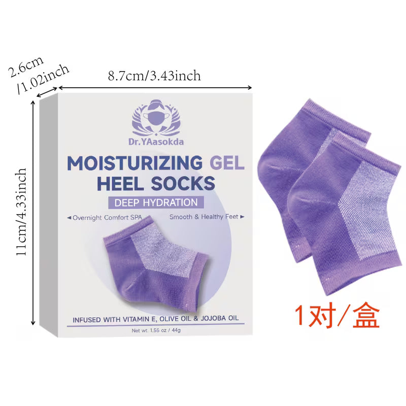 Soft-Feel Gel Heel Moisture Socks for Supporting Deep Nourishment, Enhancing Heel Smoothness, And Creating a Protective Layer That Helps Improve Dry, Rough Skin During Foot Care Sessions