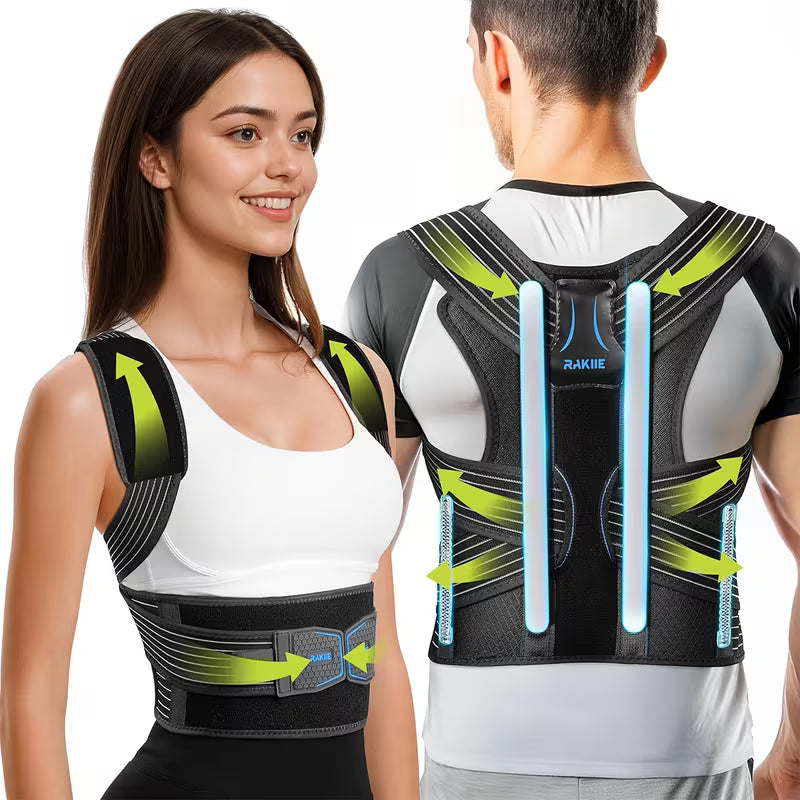 Adjustable Shoulder Straightening Vest with Padded Shoulder Cushions & Soft Underarm Bands Unisex Daily Wearing Vest Practical Father's Day Presents