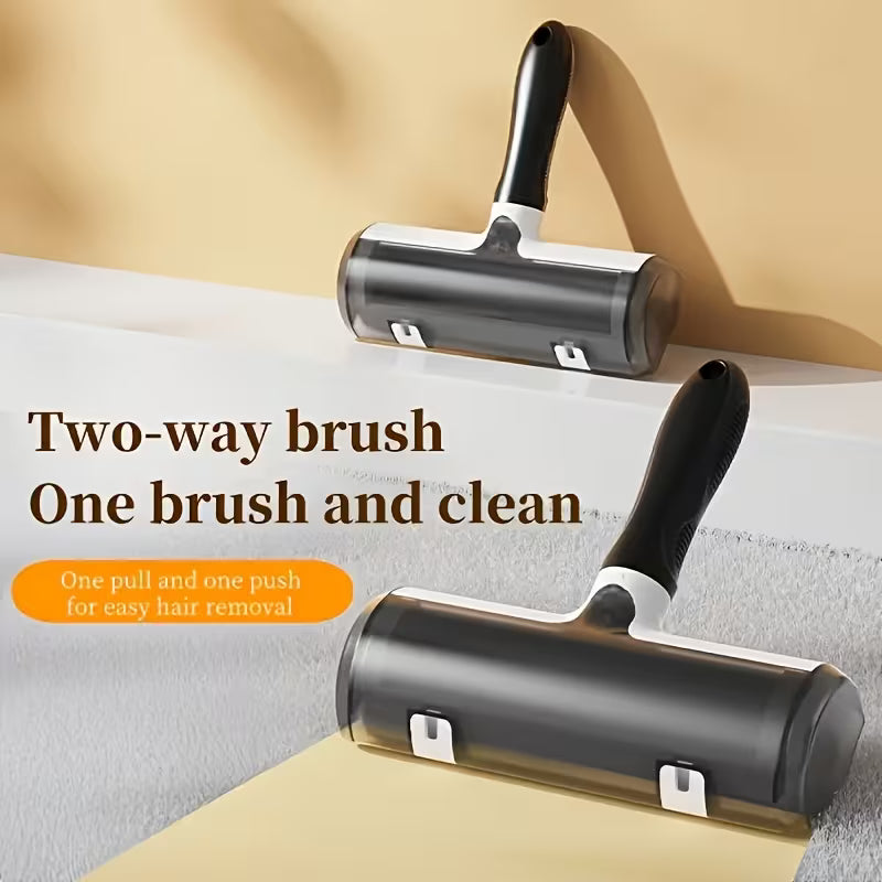 1/2Reusable Pet Hair Remover, Pet Hair Removal Roller Brush - Automatically Collects Fluff, Ideal for Clothes, Furniture, And Carpets - Durable Plastic Design with Hair Locking Device, Ideal for Dog Owners And Pet Groomers, Pet Grooming Products