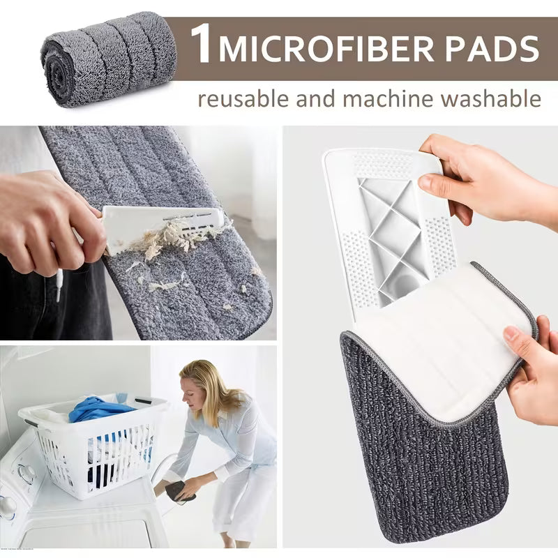This Multifunctional Microfiber Spray Mop Comes with Replaceable Mop Pads, Making It Ideal for Both Wet And Dry Cleaning on Hardwood, Laminate, Tile, And Ceramic Surfaces. It'S Perfect for Use in Kitchens, Bathrooms, And Living Rooms